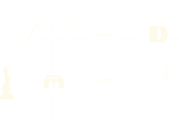 Mapa de ubicación de Daiku en Arcos Vallarta, Guadalajara